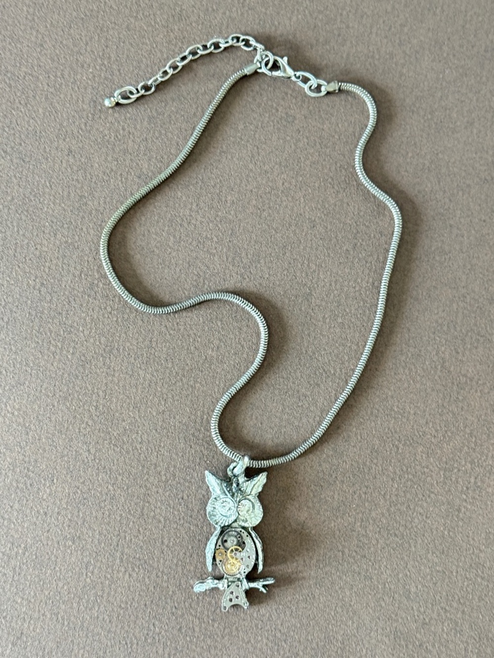 ARTISAN Steampunk Owl Pendant Necklace